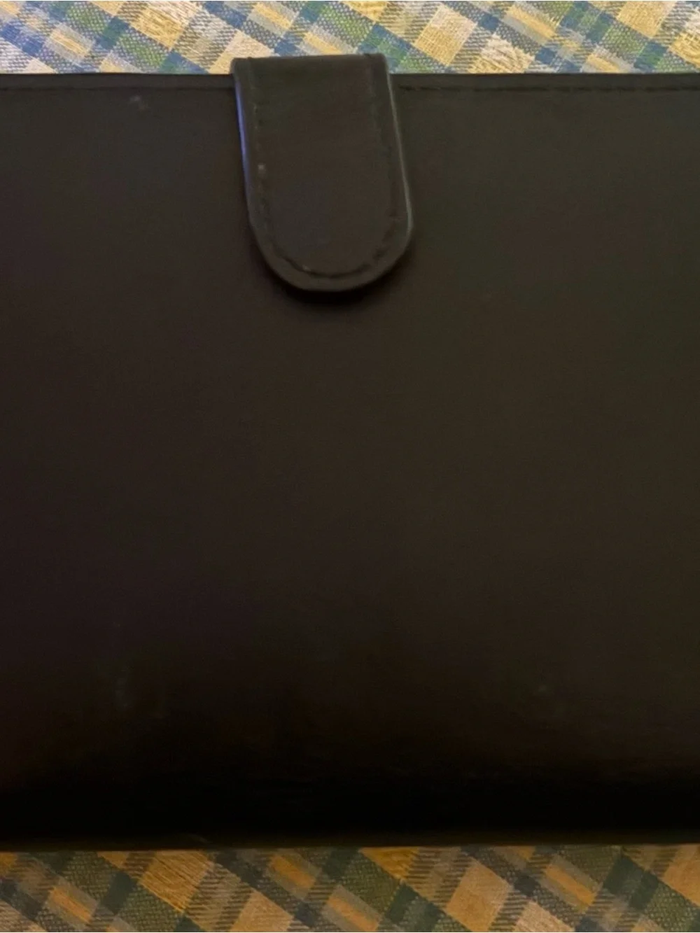 Coach Black Leather Bi-Fold Wallet with Gold Logo Accent